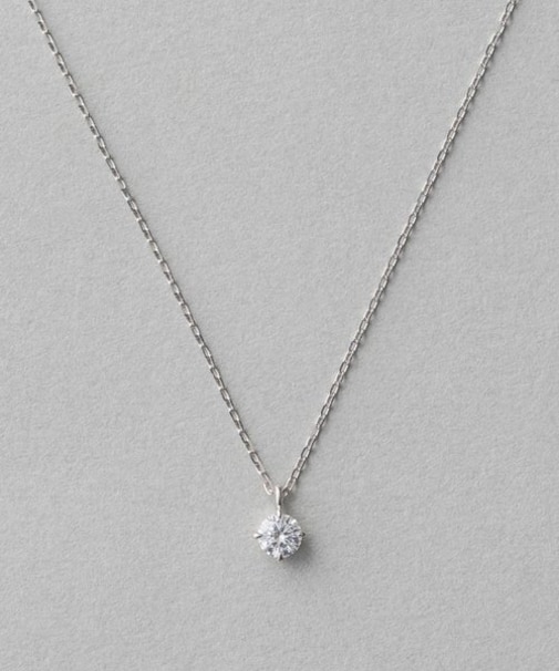 PT900/850 ダイヤモンド 0.15ct ネックレス「ブライト」
