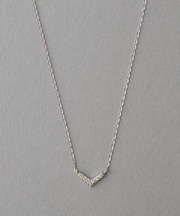 [レイヤード] K10WG ダイヤモンド ネックレス