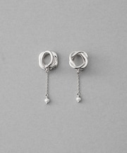 [ONLINE Limited] パール/ビジュー ブリーズライン ループイヤリング