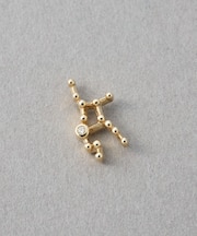 [ゾディアック] K10YG ダイヤモンド ピアス /おとめ座