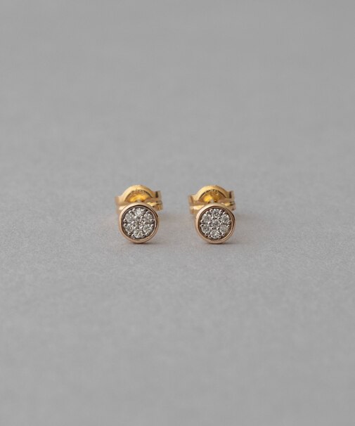 [ブリリアント] K10YG ダイヤモンド ピアス