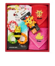 ★サッシー・出産祝いセット/ピンク&レッド
