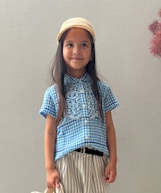 Frill Gingham Plaid Shirt