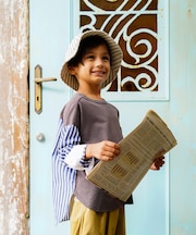 Smooth Cotton Jersey and Striped Long Sleeve Tee