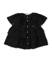 Scallopped Lace Tiered Blouse
