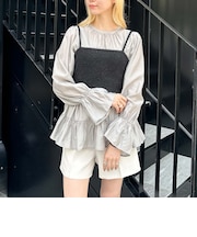 ラメフェザーニットビスチェxチュニックSET