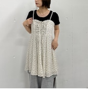 花柄ミニキャミワンピース