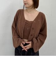 フラワー刺繍ニットCDアンサンブル