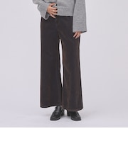 フロッキーストレートフレアデニムパンツ