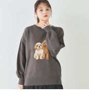 ツインドッグジャガードニットPO