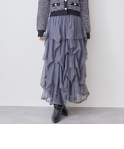 タックドレープチュールスカート