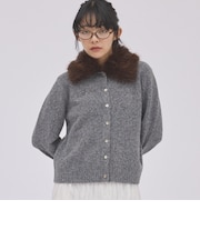 ファー付き２ＷＡＹポロニットカーディガン