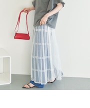 2WAYレースプリーツスカート