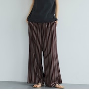 リネン混ストライプパンツ