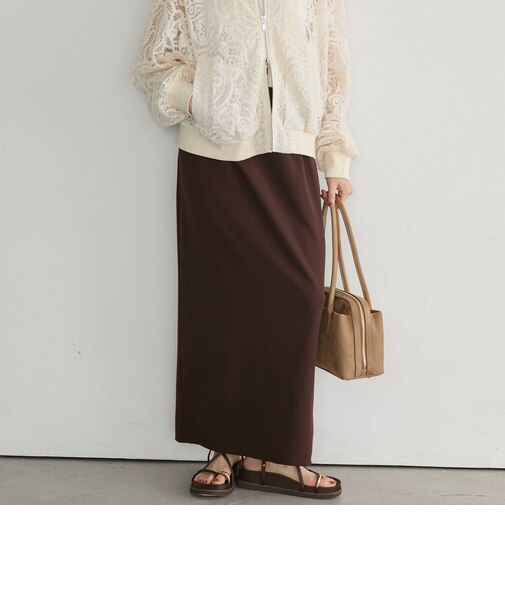 カットジョーゼットサイドZIPスカート
