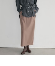 カットジョーゼットサイドZIPスカート