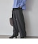 ベルト付きタックワイドパンツ