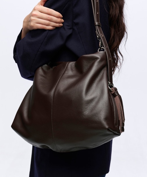 【TREASURE TOPKAPI】ソフトレザー タッセルアクセント 2WAY ショルダーバッグ