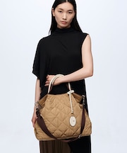 【TREASURE TOPKAPI】ストライプハンドル キルティング 2way トートバッグ A4対応 / 軽量