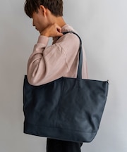 Control シンプル 合皮 ビジネス センター 刺繍 デザイン トートバッグ