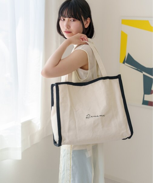 Rename 帆布 スクエア BOX ビッグ トートバッグ A4収納可能