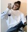 袖プリント ロンT 長袖 クルーネック ロングスリーブ プリントT Tシャツ