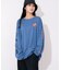 袖プリント ロンT 長袖 クルーネック ロングスリーブ プリントT Tシャツ