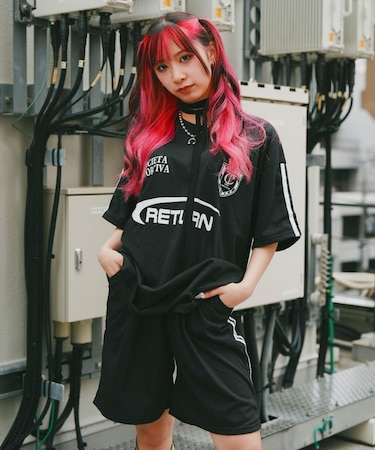 ユニフォームTシャツ トップス＆ショートパンツ 2点セット ルームウェア セットアップ ワンマイルウェア