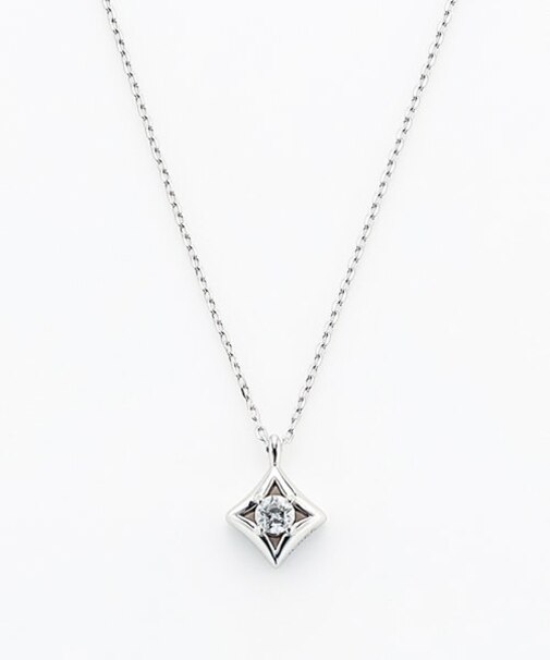 K10WG ダイヤモンド ネックレス＜Wish upon a starカード＞
