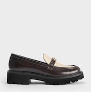 Lando ランド メタリックアクセントプラットフォームローファー