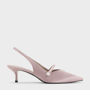 Helena ヘレナ パールスリングバックキトゥンヒール