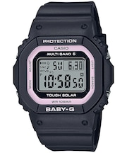 BABY-G 小型 スリム スクエア BGD-5650-1BJF レディース 腕時計 電波ソーラー デジタル ブラック ピンク 国内正規品 カシオ
