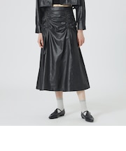 グロッシーギャザースカート