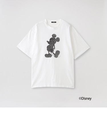 【ミッキーマウス / LOVELESS限定】プリントTシャツ(フロントシルエットスタイル)