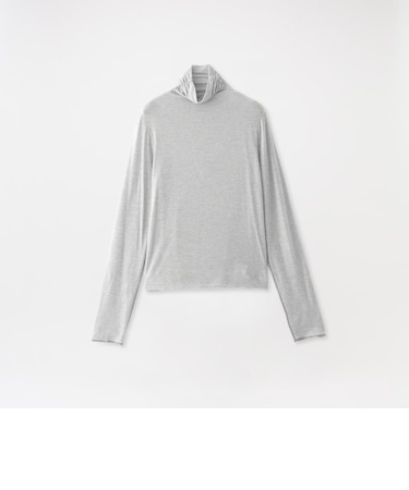 【Lyocell SILK】 ハイネックカットソー