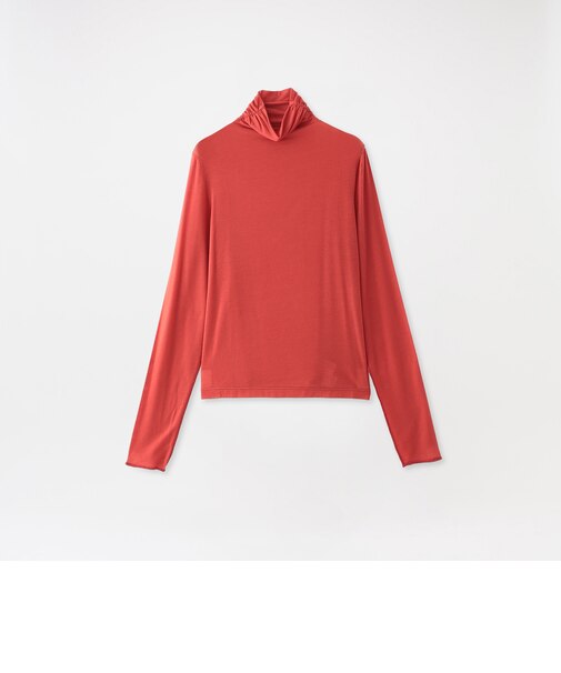 【Lyocell SILK】 ハイネックカットソー
