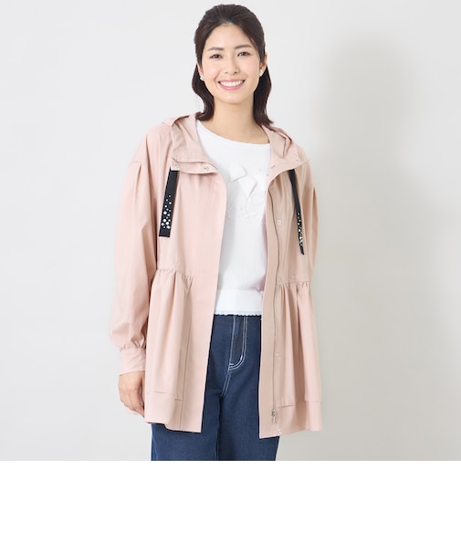 ハイカウントタフタフーデッド コート