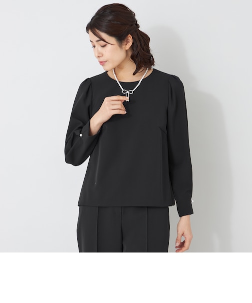 デュアルストレッチバックレース ブラウス