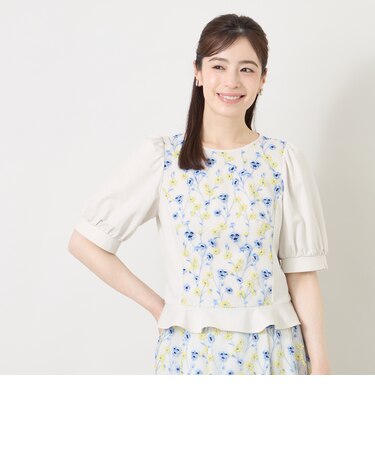 カモミール刺しゅうドッキングカットソー
