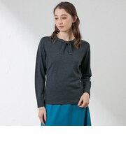 【ウォッシャブル】キャッシュウール ボウタイニット