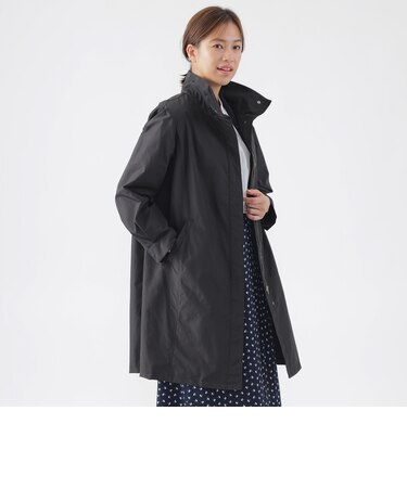 【はっ水】【ウォッシャブル】メモリッシュタッサースタンドカラーコート