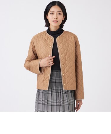 【吸湿発熱・消臭】キルティングタフタコート