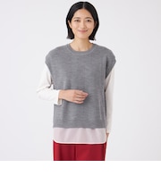 【ウォッシャブル】エクストラファインウールジレ