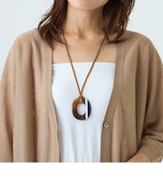 水牛カラーラインネックレス