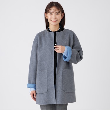 【ウォッシャブル】リバーシブルバイカラーリバーメルトンコート