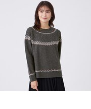 【ウォッシャブル】Fair Isle Knitプルオーバー