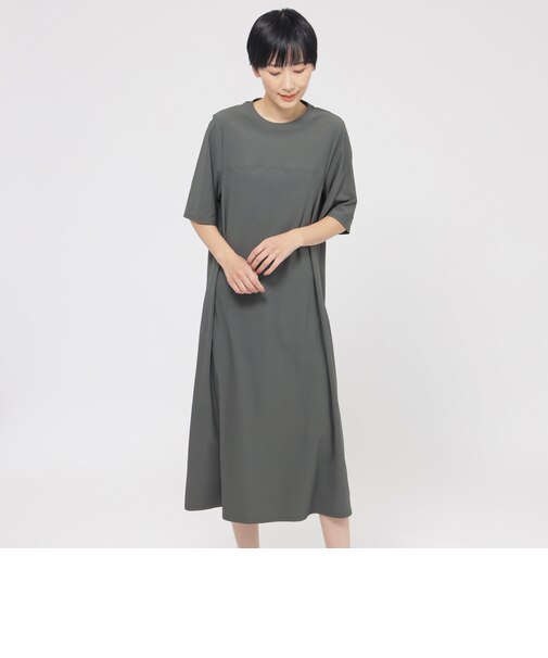 【接触冷感】【UVカット】【ウォッシャブル】メリルハイテンションTシャツワンピース