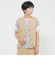 【カタログ掲載品】【ウォッシャブル】コットン麻ブレンドストレッチジレ