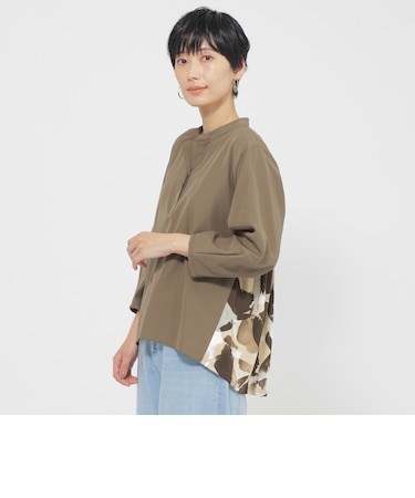 【接触冷感】【UV対策】【ウォッシャブル】ペイントドットコンビプルオーバー