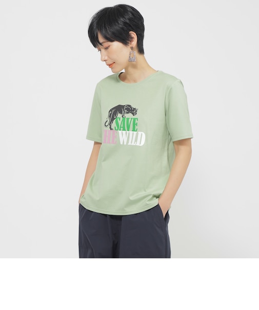 【カタログ掲載品】【ウォッシャブル】アニマルロゴプリントカットソー